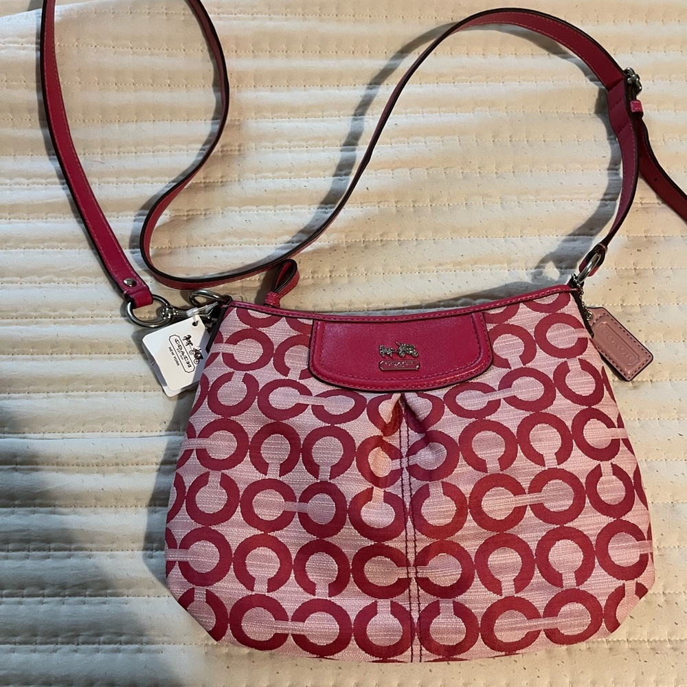 Coach Red and Pink Crossbody Bag‎